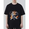 Tiger Graphic T Shirt Black Tiger Animal Print for Casual Wear