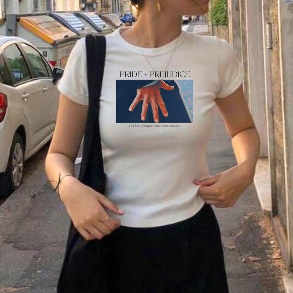 Pride and Prejudice Tshirt Hand Flex Scene Y2K 90s Tee Jane Austen Literary Shirt Pemberley Book Lover Tshirt Feminist Booktok