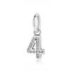 100% 925 Sterling Silver Charm Bead Numbers 0-9 Pendant Charms Fit Fashion Bracelets Necklaces Diy Women Jewelry