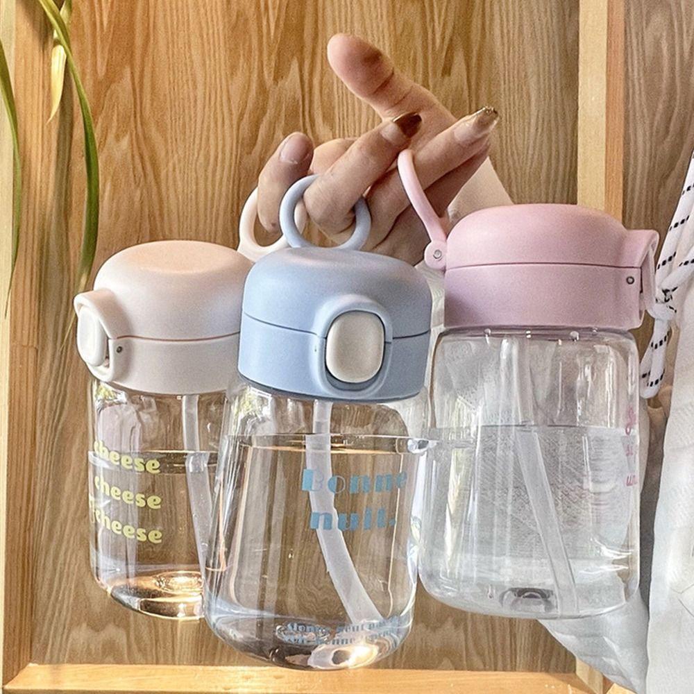 Straws and Lids Water Bottles 400ML Beverage Cups Creative Kids Sippy Cup  Toddlers Feeding