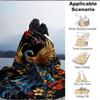 1pc Phoenix Feather Blanket, Lightweight Flannel Throw For Sofa, Bed, Travel, Camping, Livingroom, Office, Couch, Chair