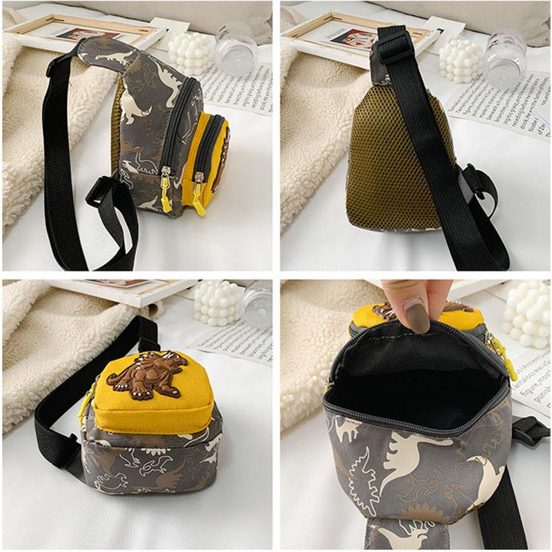 Милые детские сумки через плечо с динозаврами, детская сумка с рисунком из мультфильмов, модная дорожная сумка для мальчиков и девочек, рюкзак для школ с животными