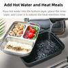 3/4 Grids Divides Food Container Stainless Steel Lunch Container Insulation Lunch Box  Camping
