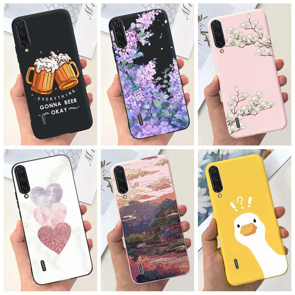 Для Xiaomi Mi 9 Чехол Mi 9 Lite Задняя крышка Модный Цветок Тонкий Мягкий Силикон Funda на Xiaomi Mi 9 SE Mi9 Mi 9Lite Ударопрочный Capa