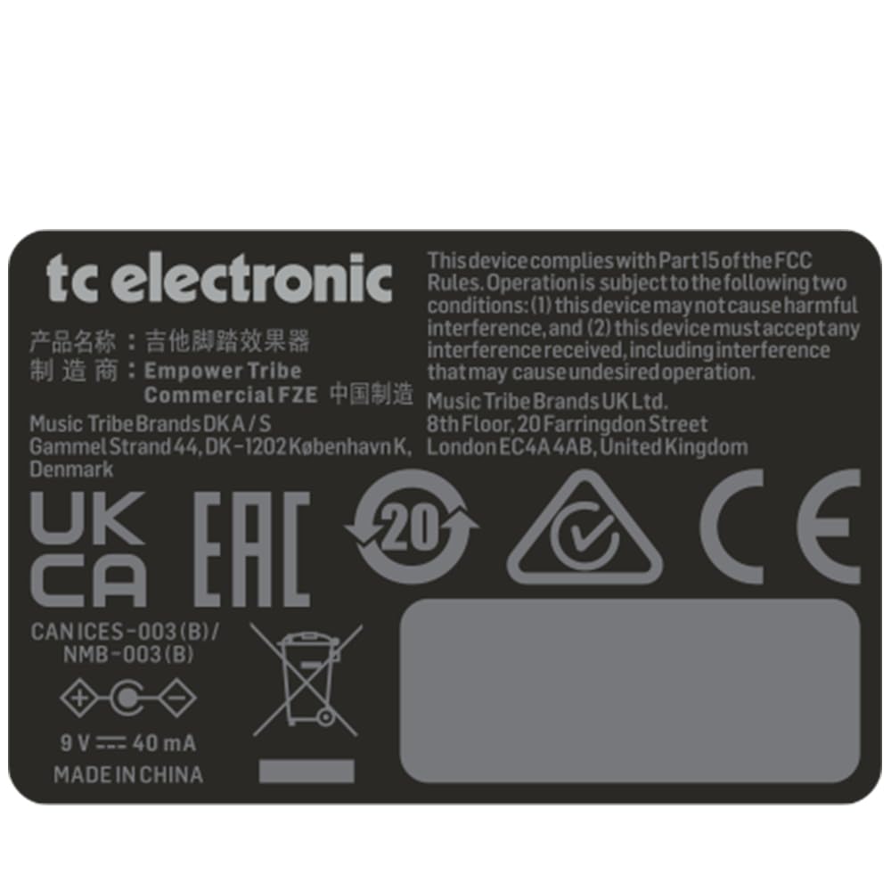 Tc Electronic Analog Overdrive Pedal Compact Size Equipped with FAT Mode Equipped with Germanium Diode True Bypass Switchable ZEUS DRIVE