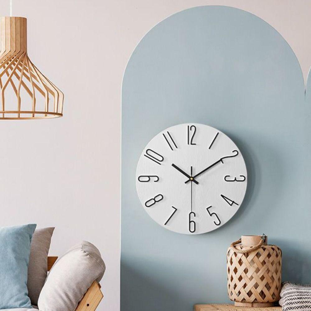 12inch Wall Hanging Clock Round Shape Decorative Wall Clock Nordic Fashion Scale Clock Living Room