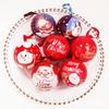 1PC Kids Favors Mini Tin Box Round Empty Case Santa Printing Candy Storage Case Round Ball Shaped