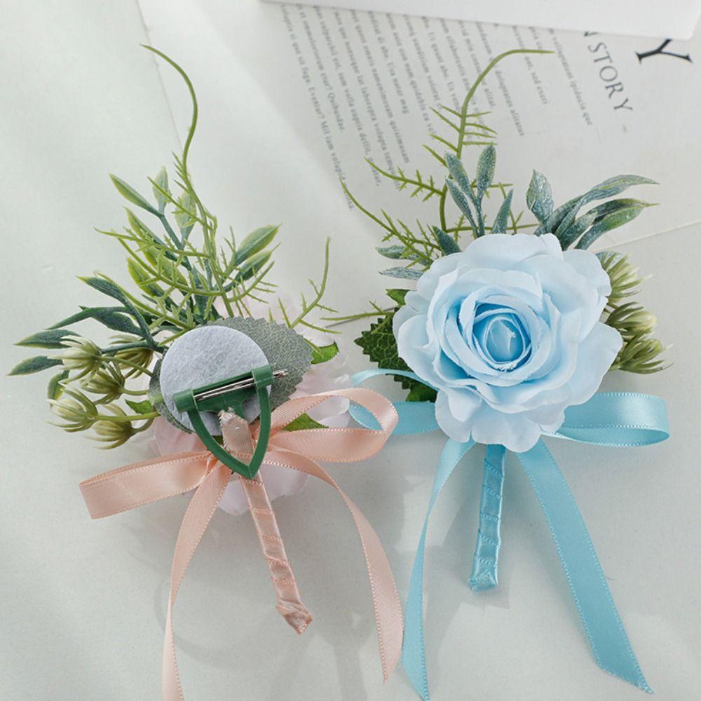 Имитация цветка жемчуга цветок на запястье романтическая роза корсаж жених-невеста корсаж выпускной