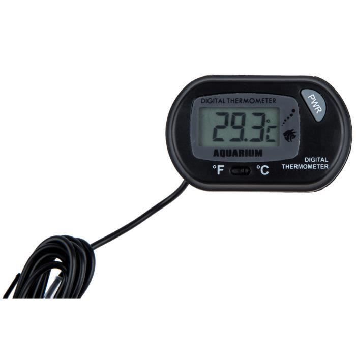 Аквариумный термометр - Черный - Цифровой ЖК-дисплей от -50 °C до +70 °C