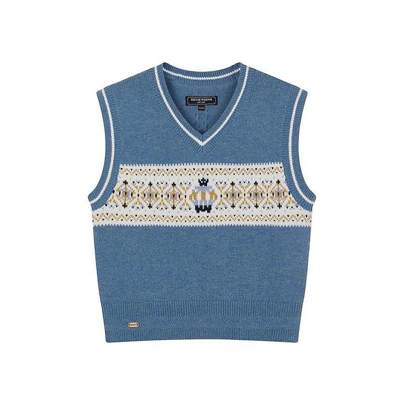 Женский вязаный свитер Teenie Weenie с мишкой и надписью