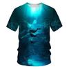 Summer Leisure Dive Pattern Men's T-shirt Hip Hop 3D Print Personality Rod Neck Short Sleeve Tops Fashion Clothes