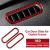 Car Door Air Conditioner Outlet Vent Cover Trim Sticker For Ford Mustang 2009-2013 Auto Interior Decoration Carbon Fiber