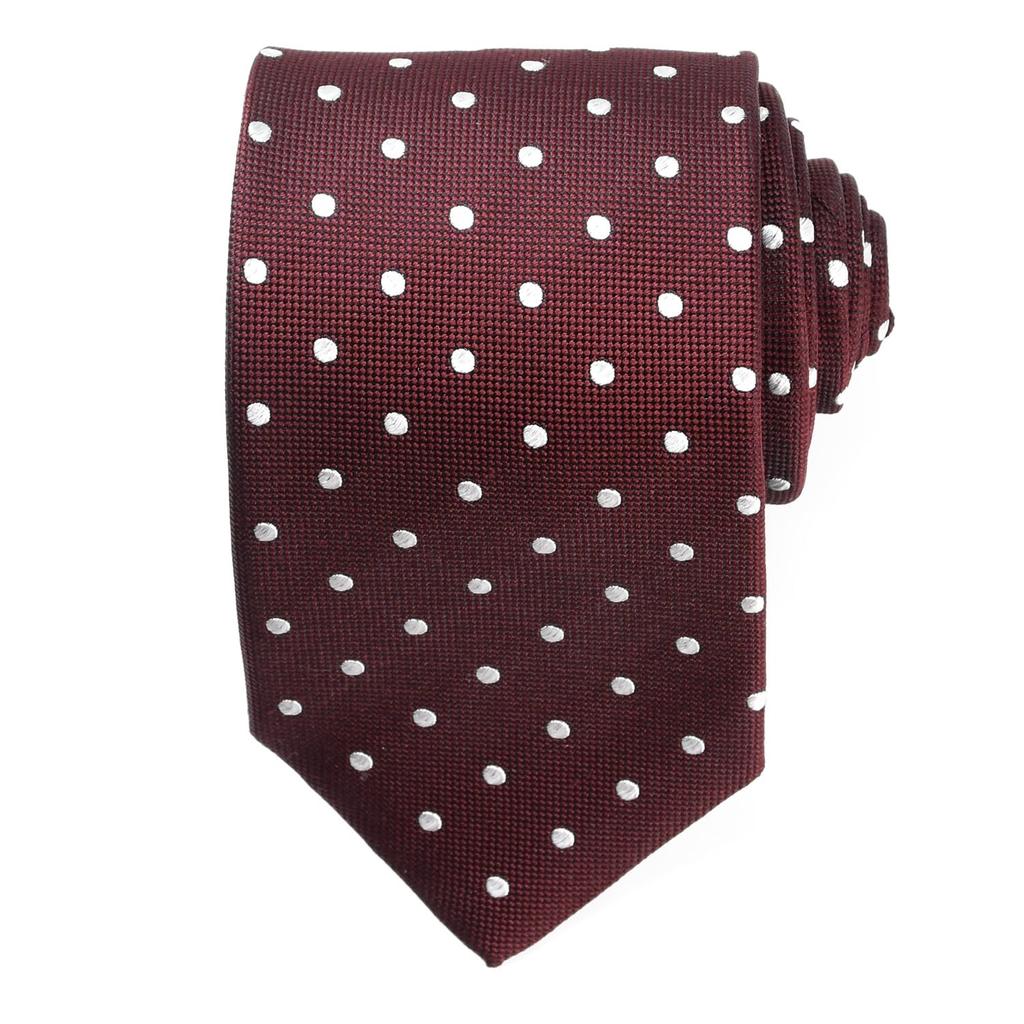 Brand Necktie Made In Japan Silk Dot Pattern Pin Dot Polka Dot [Michiko London] 100% (BWine)
