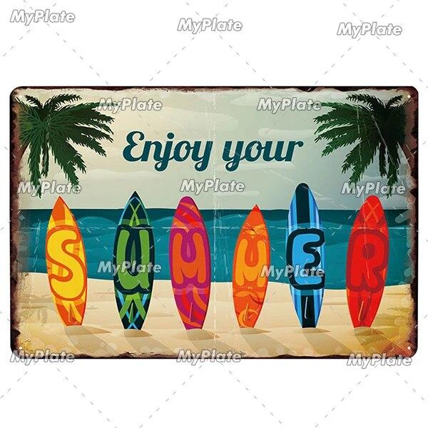 NODE BEACH Vintage Metal Sign Tin Sign Vintage Cafe Decoration Plaque Home Wall Decor Bar Sign Home Decor Poster Drop Shipping