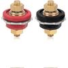 Thru Panel Battery Terminal Connector Premium High Current, 2 Pcs 3/8in Thru Panel Battery 250A Positive Negative Junction Stud Post for Cars RVs