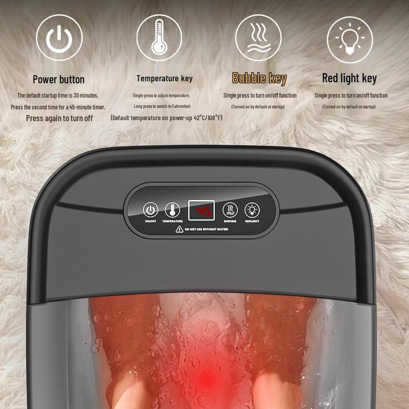 Electric Heated Foot Spa Massager – Foot Bath Basin with Constant Temperature and Sole Massage