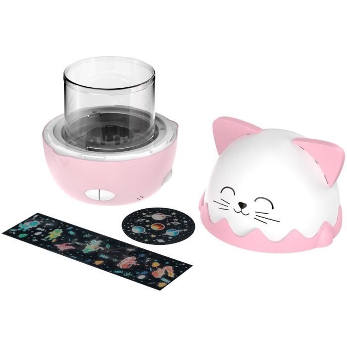 Veilleuse musicale sans fil - BIGBEN - Chat - Projection 360° - 13 films - 8 mélodies - Télécommande - Batterie USB-C
