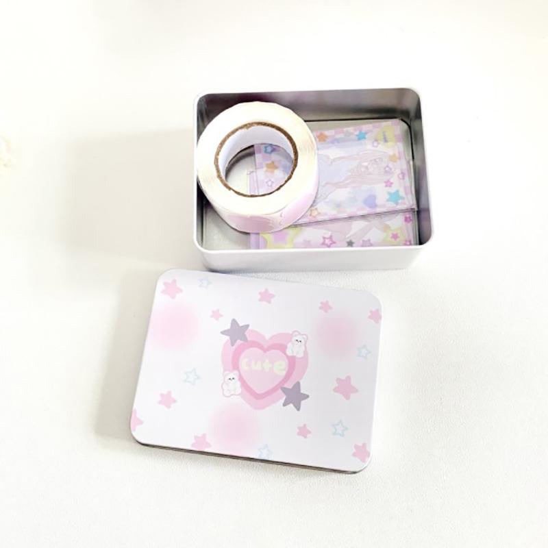 Мультфильм Kpop фотокарточки настольное хранилище звездный ящик для хранения маленькие карточки наклейки ленты ящик для хранения канцелярские принадлежности офисные принадлежности