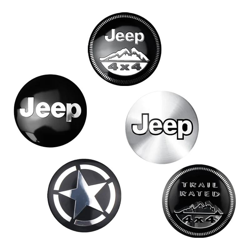 4pcs 56mm Car Styling Wheel Center Hub Caps Cover Rim Sticker Badge For Jeep jk Compass Grand Patriot Liberty Renegade Wrangler PSLVW1