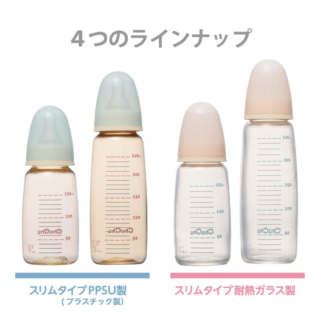 Детская бутылочка ChuChu PPSU ChuChu Slim Type PPSU объемом 240 мл, необходимо увеличить размер соски от 0 лет до 0 месяцев и старше 240 мл [Пластик 240 мл] [Нет