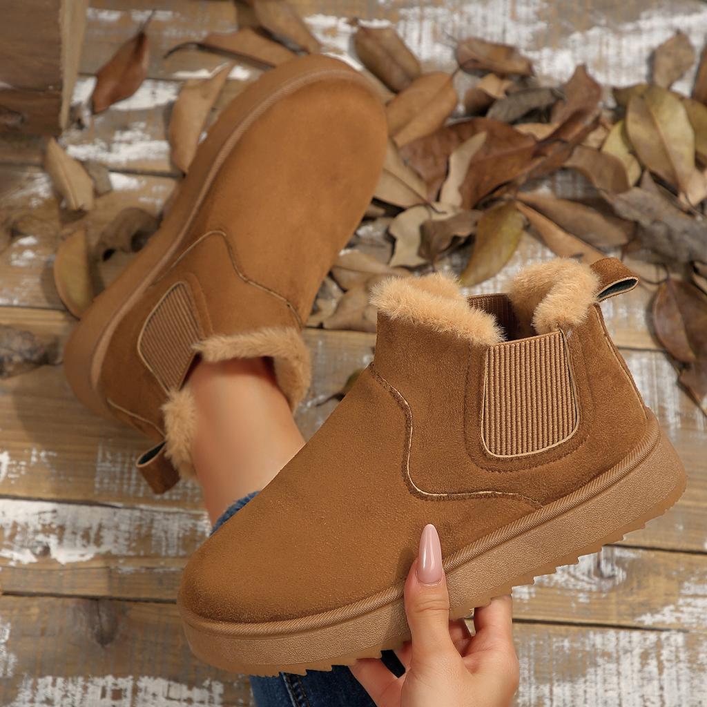 Fashion Winter Women Short Warm Non-slip Flats Platform Snow Boots Casual Designer Shoes New Comfortable Ankle Boots Zapatos De Mujer