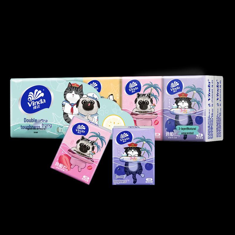 Vinda 3-Ply Paper Tissues & Autumn Osmanthus Shampoo Bundle