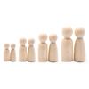 2pcs/5pcs Male/Female Doll Natural Wood Eco-friendly 35mm 43mm 55mm 65mm 75mm 90mm 120mm for DIY Crafts Woodcraft Jewelry Making Accessories