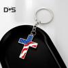1/4 шт. Сохраните Америку великой снова, брелок в форме креста Богини с узором флага США, металлический брелок для политических энтузиастов