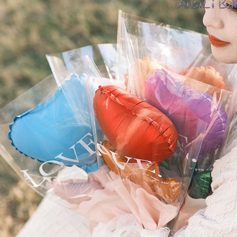 5 шт. Букет воздушных шаров с цветами любви, подарок на День матери, подарок на День святого Валентина, букет воздушных шаров с розами, принадлежности для свадебной вечеринки