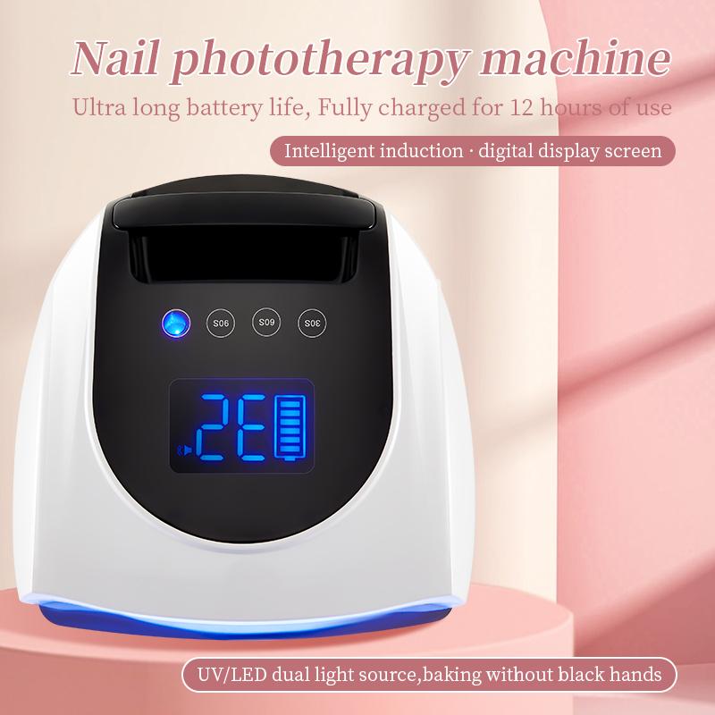 Товары для ногтей 96 Вт Беспроводная Pro Cure LED УФ Лампа для Арт-Дизайна Ногтей Профессиональная Лампа для Полимеризации Гель-Лака Сушилка для Ногтей