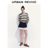 UR Women's Color-Block Striped POLO Knit Top