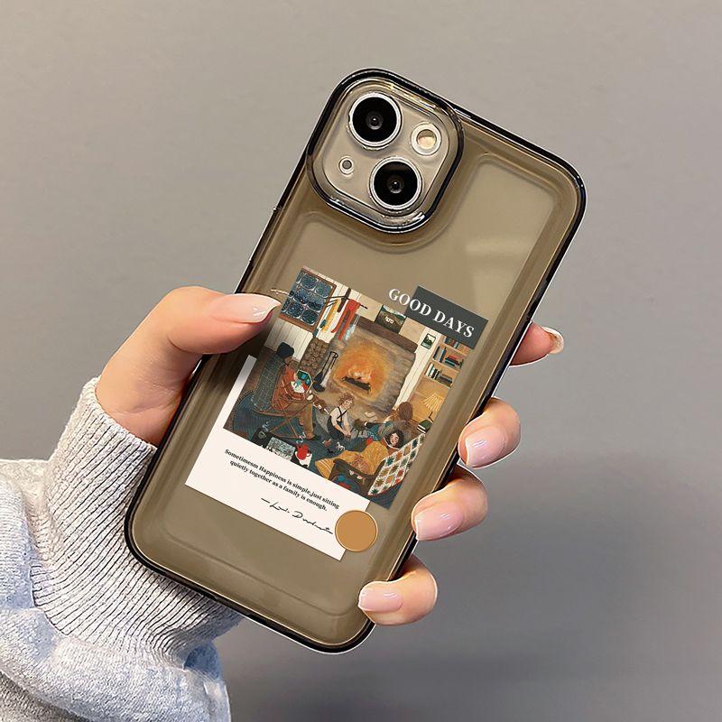 Art Paintings Case for IPhone 16 15 14 13 12 11 Pro Max 14 15 Plus Protection Back Cover Bumper Dustproof Non-Slip Anti Fall