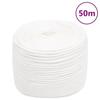 152555 vidaXL Boat Rope White Complete 8 Mm 50 M Polypropylene