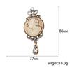 Blucome Vintage Palace Beauty Head Jewel Brooch for Women Coat Suit Bag Hijab Laple Pins New Year Gift