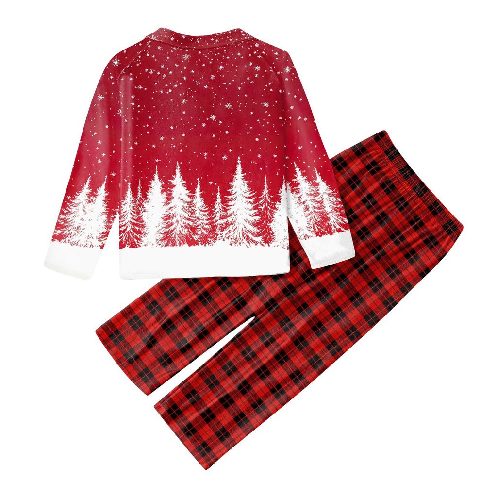 Комплект из топа и брюк с рождественскими принтами для всей семьи Одинаковые комплекты для всей семьи