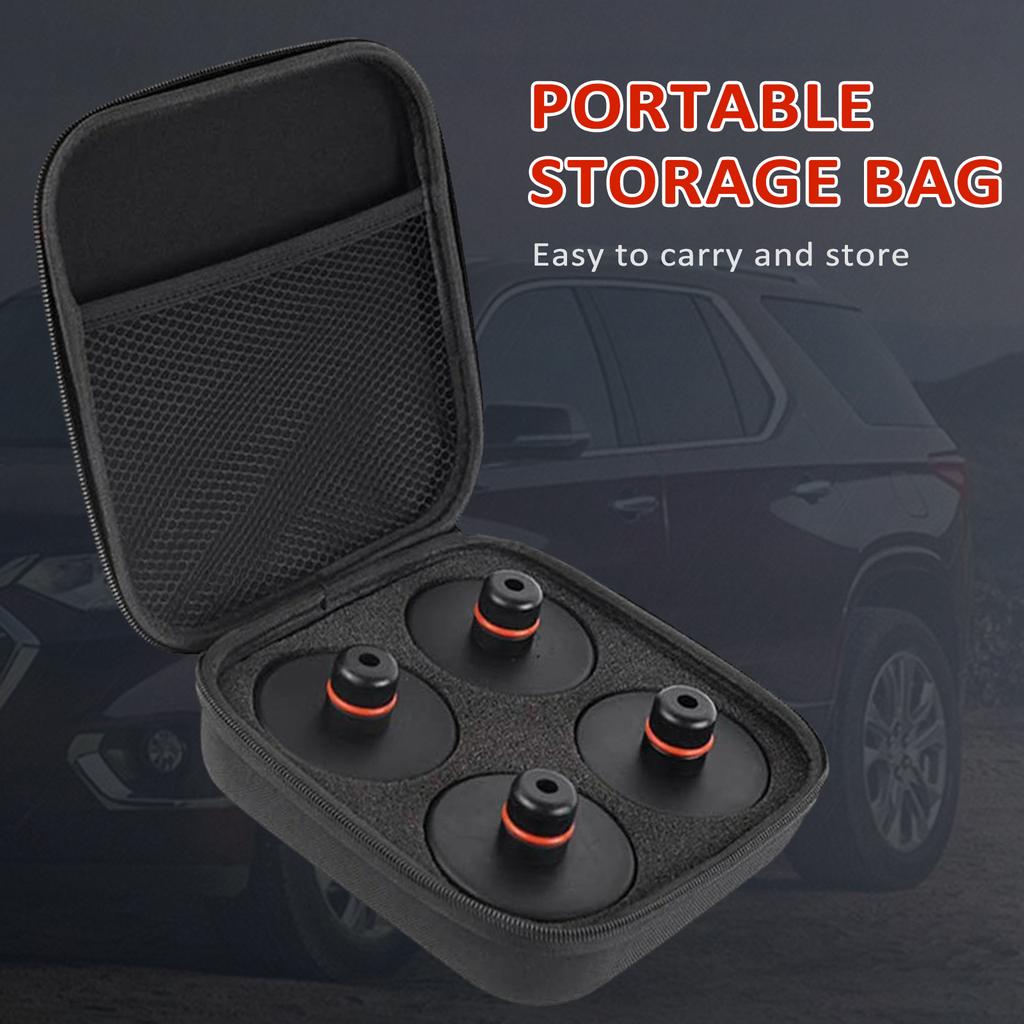 Замена подушек подъемного домкрата для модели Tesla 3SXY, 4 шт. резиновых подушек домкрата с футляром для хранения,