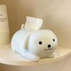 Anti Drop Little Dog Tissue Storage Box Figure Model Little White Dog Model Toy  Birthday Gift