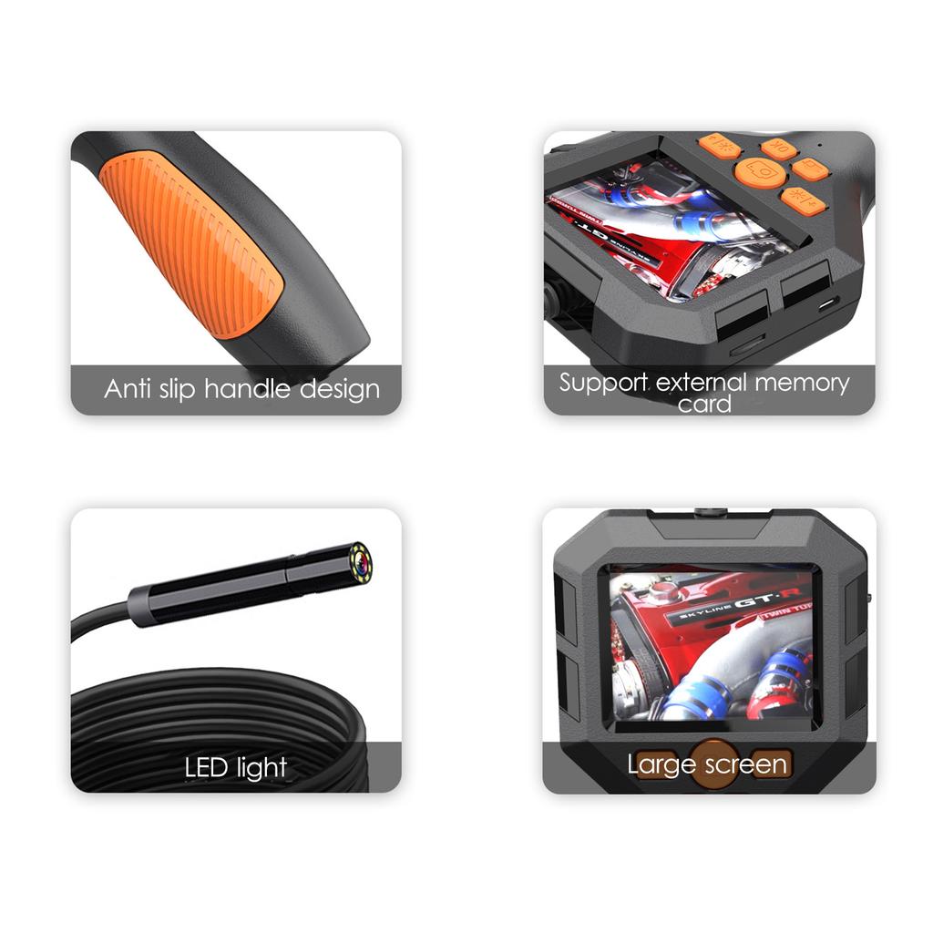 Industrial Endoscope 1080P Digital Borescope IP68 Waterproof Snake Scope Camera Electronic Camera