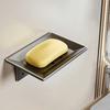 Space Aluminum Soap Box Wall Mounted Soap Container Tray Soap Dish  Bathroom Kitchen Sink Organizer