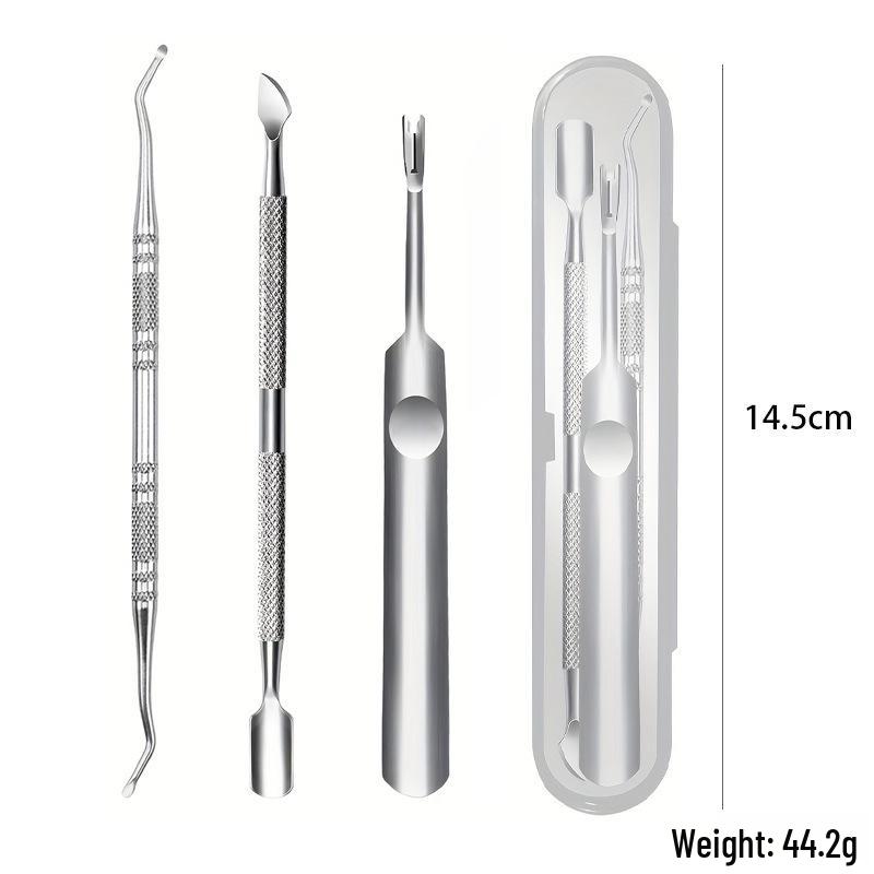 Набор педикюрных ножей из нержавеющей стали: Двусторонняя пилка для ногтей с лезвием, пилка для ног и инструмент для отшелушивания