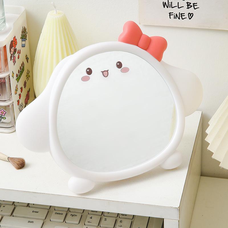 Cartoon Decorative Mirror Folding Mirror Desktop Standing Makeup Mirrors for Student Dormitory Supplies Wall-mounted Mirrors