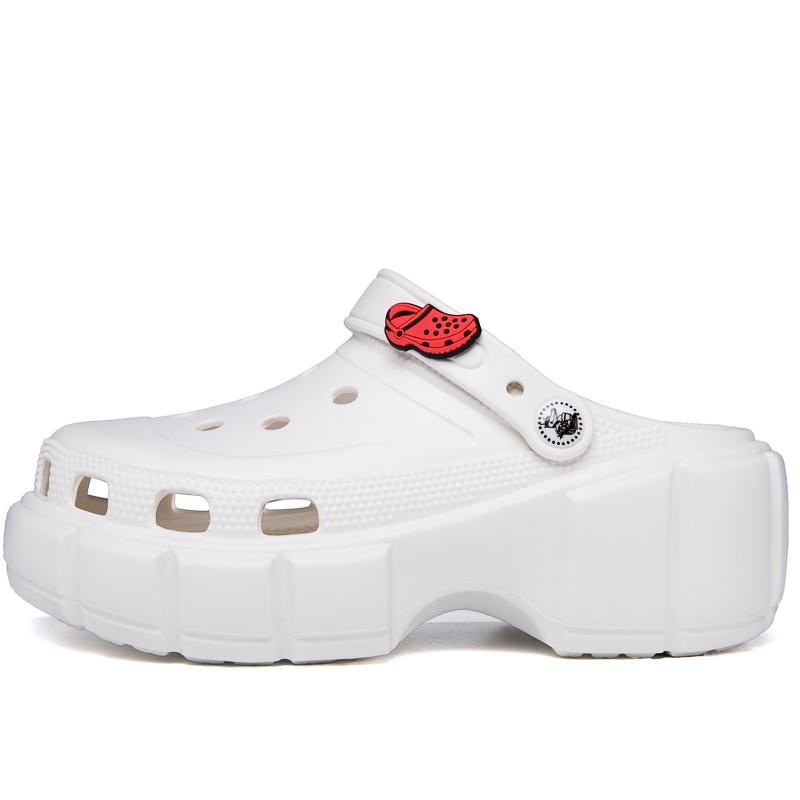 Летние женские увеличивающие высоту модные нескользящие женские сандалии из ПВХ высотой 4 см