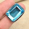 Blue Topaz Gemstone Handmade Solid 925 Sterling Silver Fancy Jewelry Gift Ring