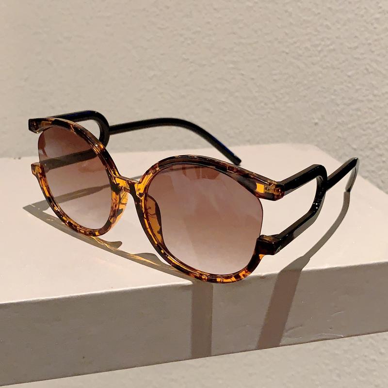 Y2K Модный Дизайн Оттенки Оверсайз Круглые Декоративные Женские Солнцезащитные Очки Уличный Бренд Путешествия Походы Солнцезащитные Очки