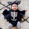 Baby Boys Girls Halloween Costume Bat Romper with Beanie 2PCS Outfits Clothes for 0-24 Months