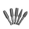5Pcs Rotary Rasp File Set Steel File Hex Shank Carving Bit Cutter Rotary File For Metal Wood Grinding Woodworking Engraving Tool
