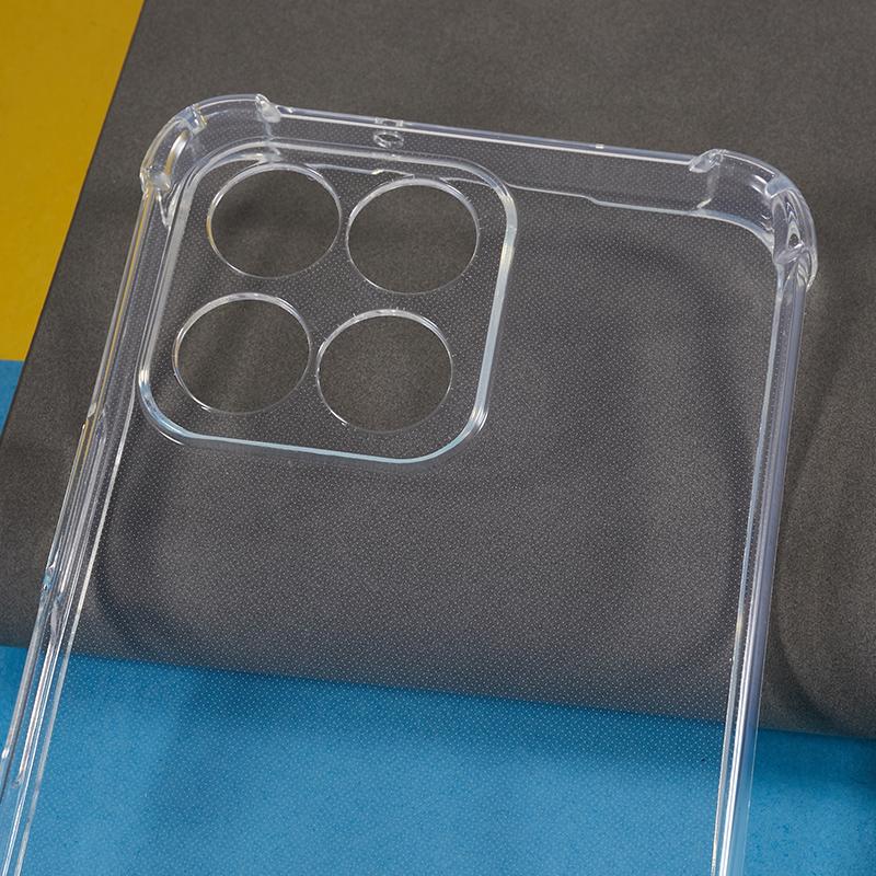 Противоударный чехол для телефона с углами для Honor X8 5G Прозрачная мягкая ТПУ накладка для телефона