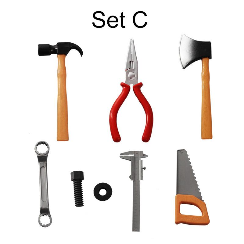Детский имитационный ремонтный инструмент Пластиковые игрушки для мальчика Инструменты для обслуживания Отвертка Молоток Клещи Детская игрушка для ролевых игр Игры TMZ