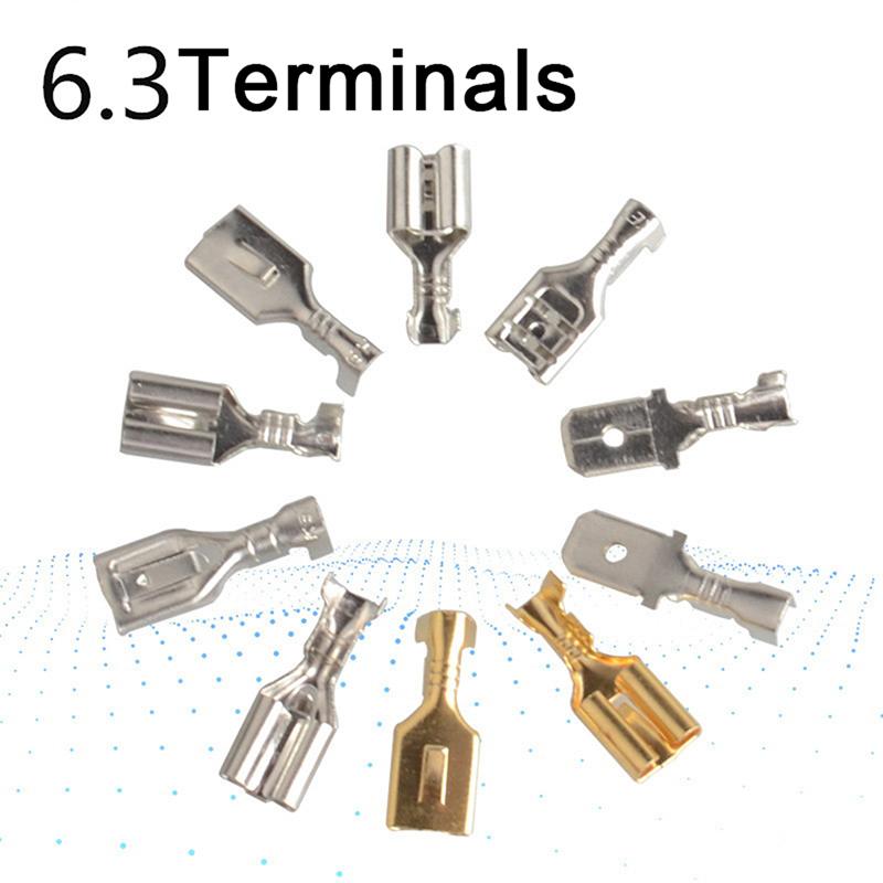 50Pcs 6.3 Crimp Terminal Male Female Spade Connector Crimping Terminals