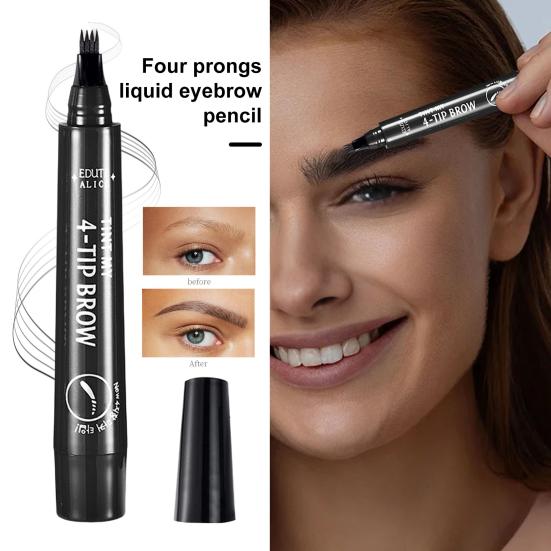 2.5G Карандаш для бровей 4 Микро-вилка Аппликатор Водостойкий Натуральный Стойкий Не размазывается Микроблейдинг Ручка для контуринга бровей Женщины Девушки